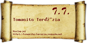Tomasits Terézia névjegykártya