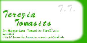 terezia tomasits business card